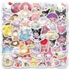 100PCS Cartoon Cute Sanrio Hello Kitty Sticker Kuromi DIY Phone Fridge Laptop Sticker Decoration Classic Toys Gift 1