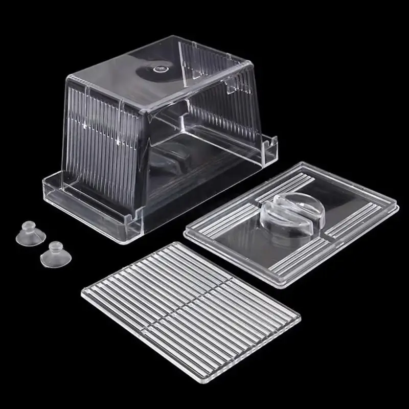 New Acrylic Fish Tank Breeding Aquarium Grow Seedling Reproduction Holder Breeder Isolation Box Fish Fry Incubator Aquarium - Image 2