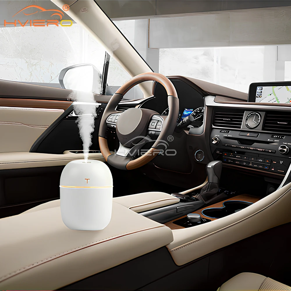 Mini Ultrasonic Air Humidifier 200ML USB Charge Diffuser Car Purifier Aromatherapy Anion Mist Maker Dense Fog Freshener Vehicle
