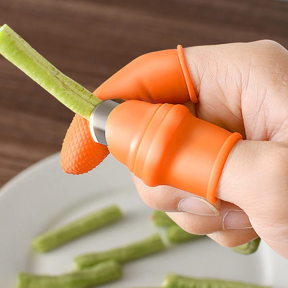 Silicone Thumb Knife Finger Finger Protector Vegetable Harvesting Knife Cutting Rings Pinching Plant Blade Scissors Garden Glove