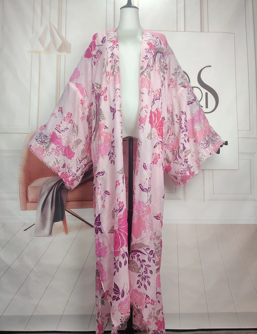 Autumn Fashion African Bloggers Floral Cotton Loose Kimonos Causal Boho Europe Designer Swimwear Long Cardigans For Holiday