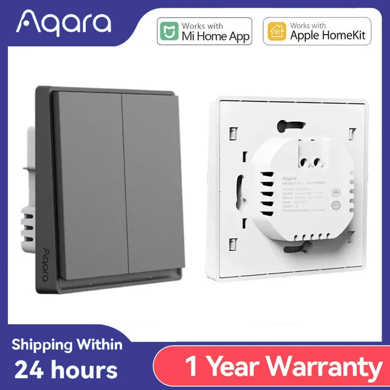 Originale Aqara Smart E1 Interruttore A Parete Zigbee 3.0 Pulsante Luce Wireless No Con Filo Di Fuoco Neutro Per Xiaomi Mi Home Homekit App