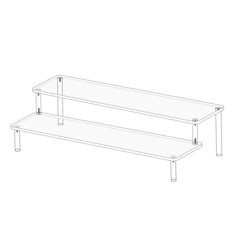 

Acrylic Display Risers Display Stand 2/3 Tier Perfume Organizer Clear Display Home Doll Display Stand Storage Holders Rack