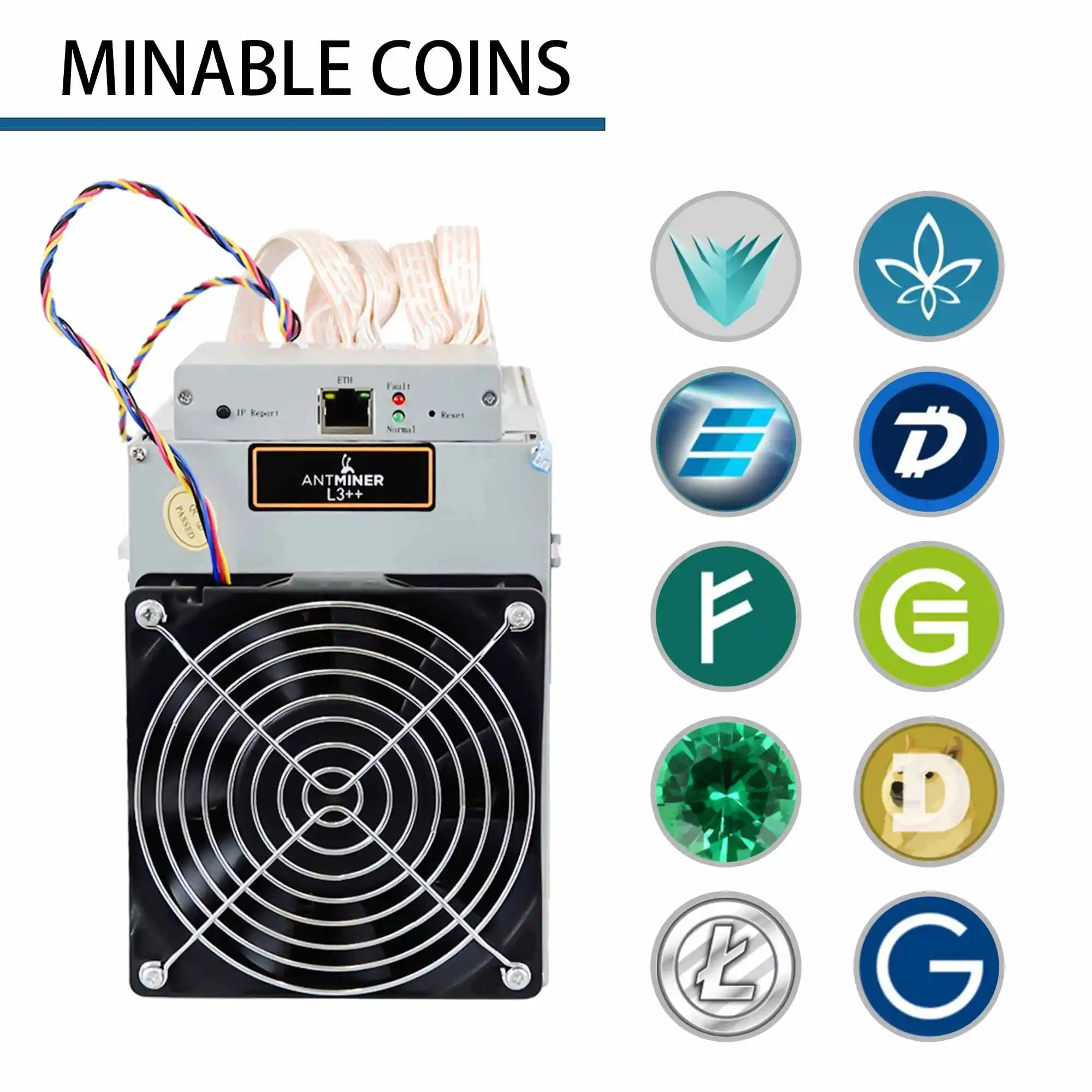 Antminer-マイニングリグl3scrypt litecoin,504mh/s,ltc,asic,l3 plus,s9 - AliExpress
