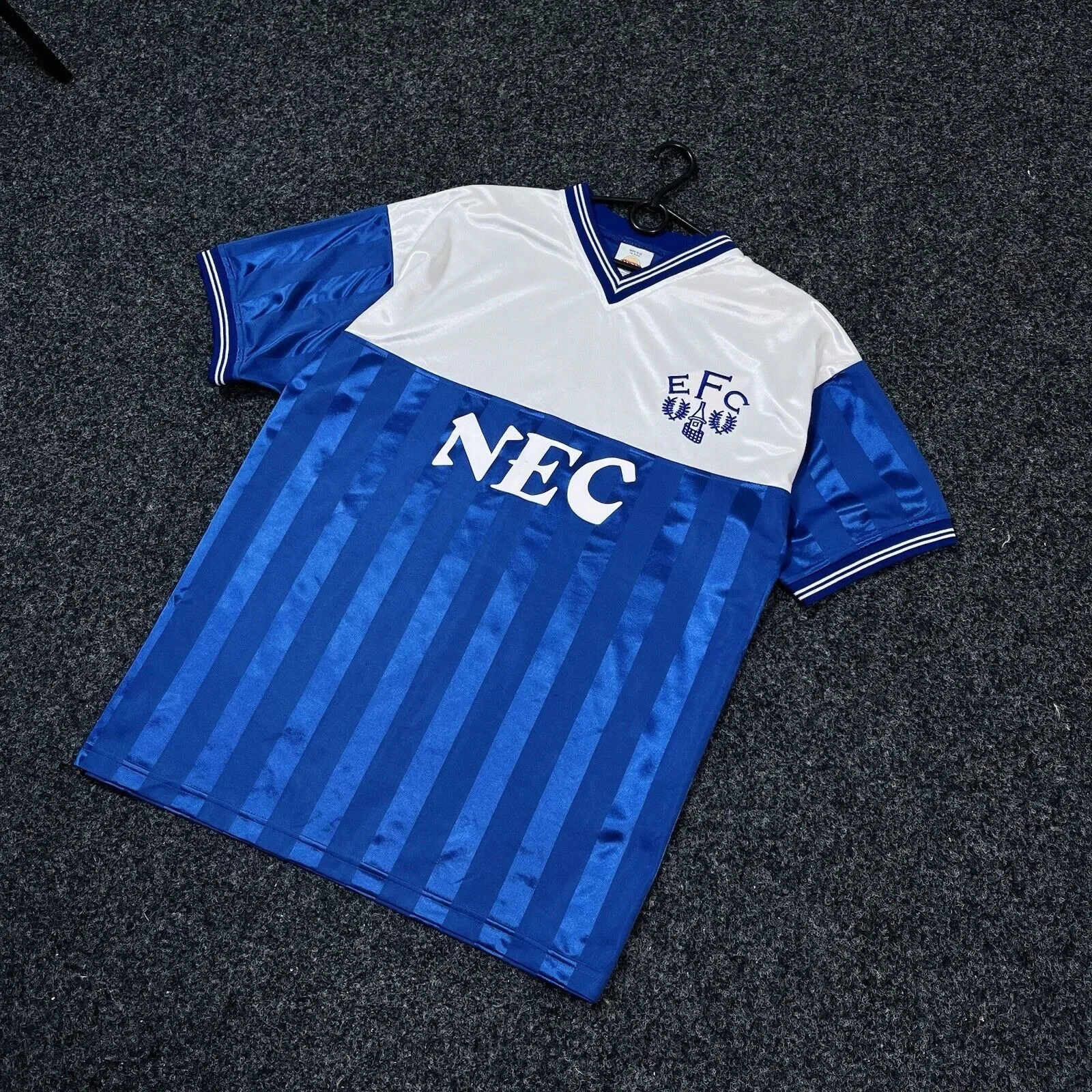 1995 Everton Away Shirt 야외 땀 흡수 빠른 건조 축구 유니폼 여름 클래식 캐주얼 루즈 티셔츠 남자 티셔츠