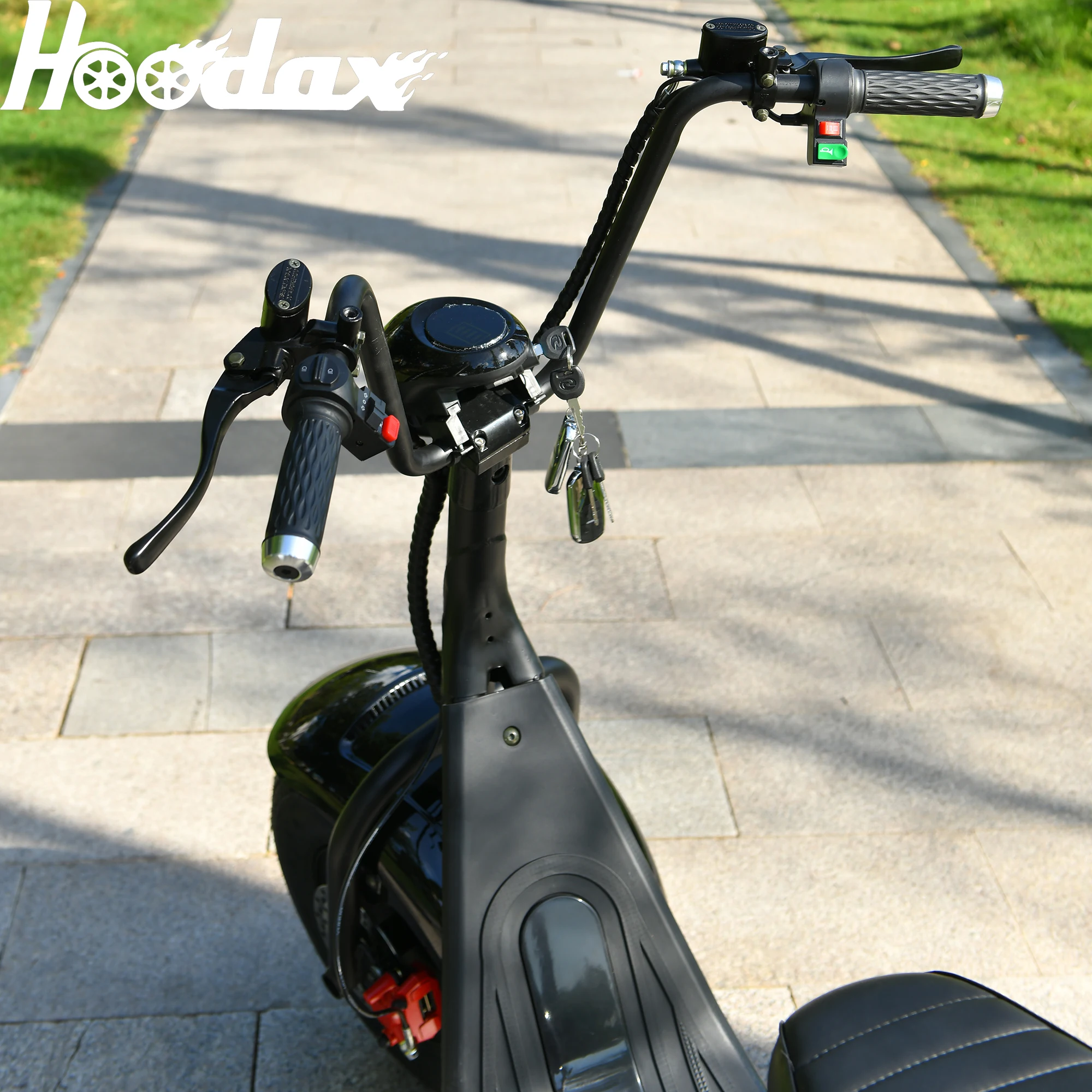 Hoodax Adults Citycoco Electric Scooter 2000W Motor 60V12AH Removable Lithium Battery Max Speed 45KM/H 18Inch Fat Tire E Scooter