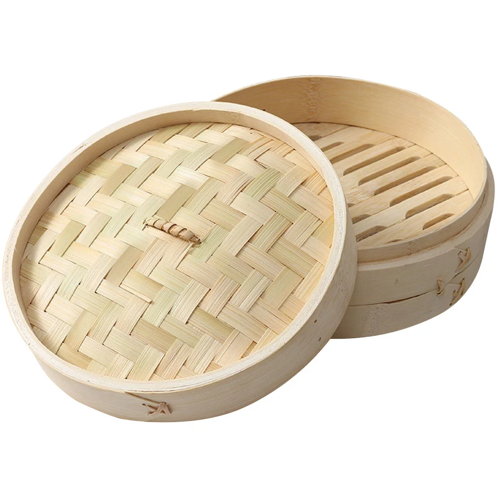 Bamboo Steamer 1 Set of Multi-function Bamboo Steamer Natural Bamboo Steaming Basket Chinese Food Steamer