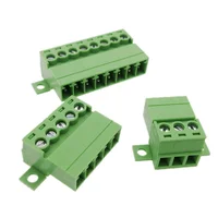 1Sets solderless docking type 15EDG 3.81MM screw terminal block connector PCB plug-in type 15EDGRKC 3.81 green terminal block 3