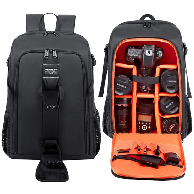 Водонепроницаемый рюкзак для фотокамеры, вместительная сумка для зеркальных камер и видеокамер, с дождевиком, для Canon, Nikon, Sony, Pentax 1