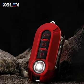 TPU Car Key Case Cover Shell Fob per Fiat 500 Ducato Panda 500L Punto Lancia Musa per Citroen Jumper Peugeot Boxer accessori - TPU Car Key Case Cover Shell Fob per Fiat 500 Ducato Panda 500L Punto Lancia