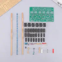 1set DIY Alarm Clock Soldering Practice Kit 4.5V-5.5V DC 6 Digits DIY Clock Kit Auto Display Time For Students And Diyers