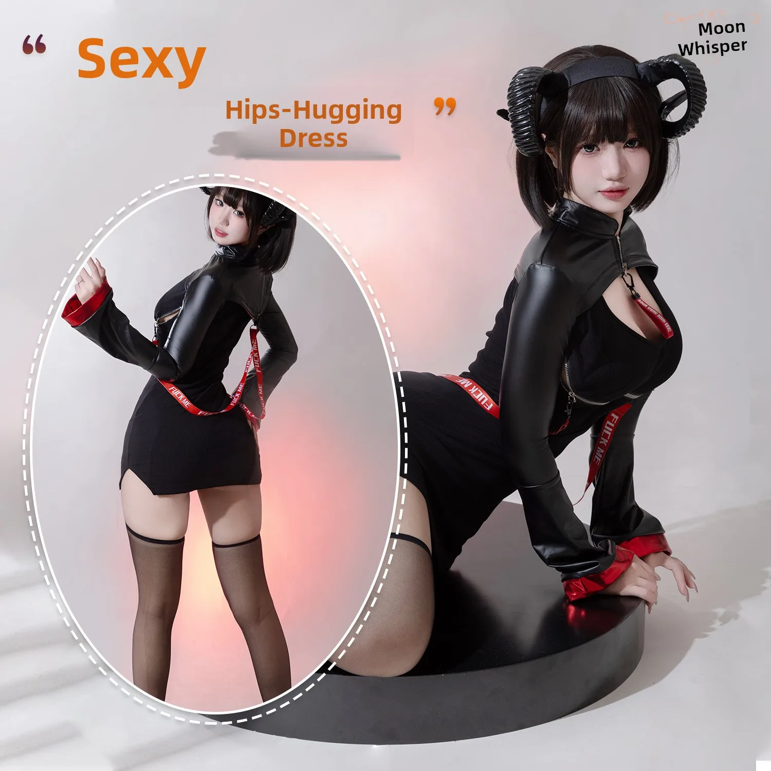 Sexy Tight Dr loween  Bla  Costume Play Dr Live Broaasters Polyester Blend Four Seasons Universal