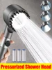 High-pressure Shower Head 3-mode Adjustable Spray with Massage Brush Filter One Key Stop Water Rain Shower Bathroom Accessories 1