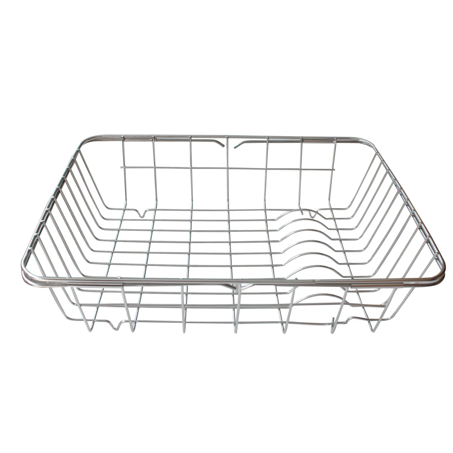 Stainless Steel Adjustable Sink Dish Drain Rack Single Layer Expandable Fruit Bowl Drainer Holder Drying Basket Kitchen Utensils