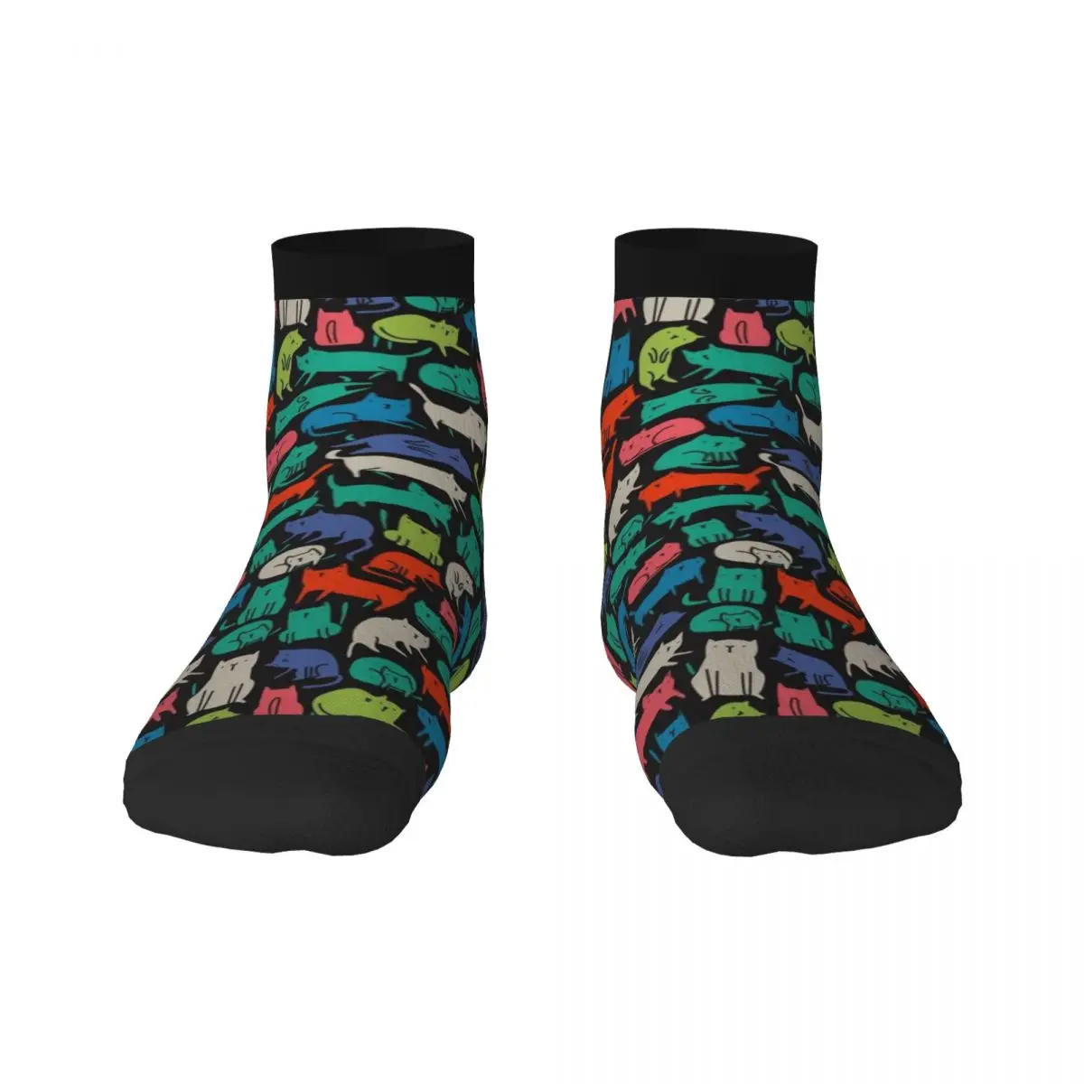 

Крутые коты. Забавный Симпатичный Красочный дизайн для домашних животных. Носки японские модные чулки Компрессионные носки женские мужские