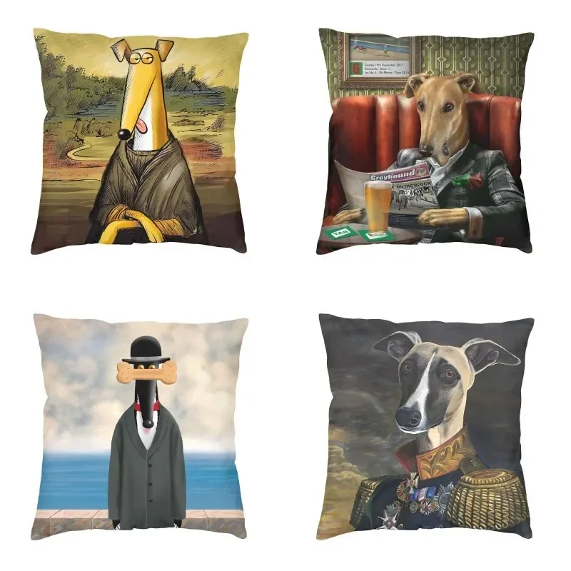 

Hemna lurcher funny Greyhound cover cushion 35 X35 cm Vift dog soft Nordic throw pillow case for car sofa polyester printing