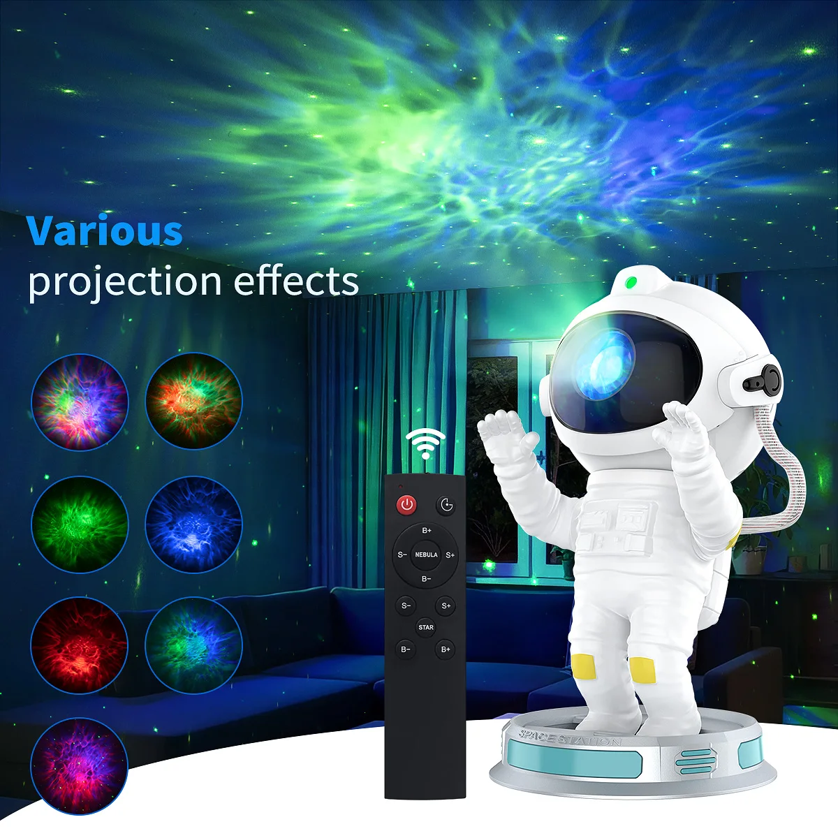 2023 New Astronaut Galaxy projector USB Starry project Home Remote Night Light 360 adjustable