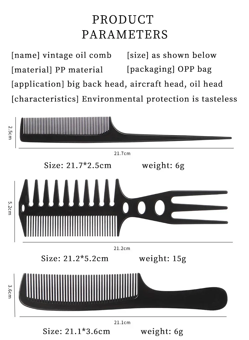 Hair Cutting Comb Set – Professional Barber Salon Hair Styling Accessories Kit