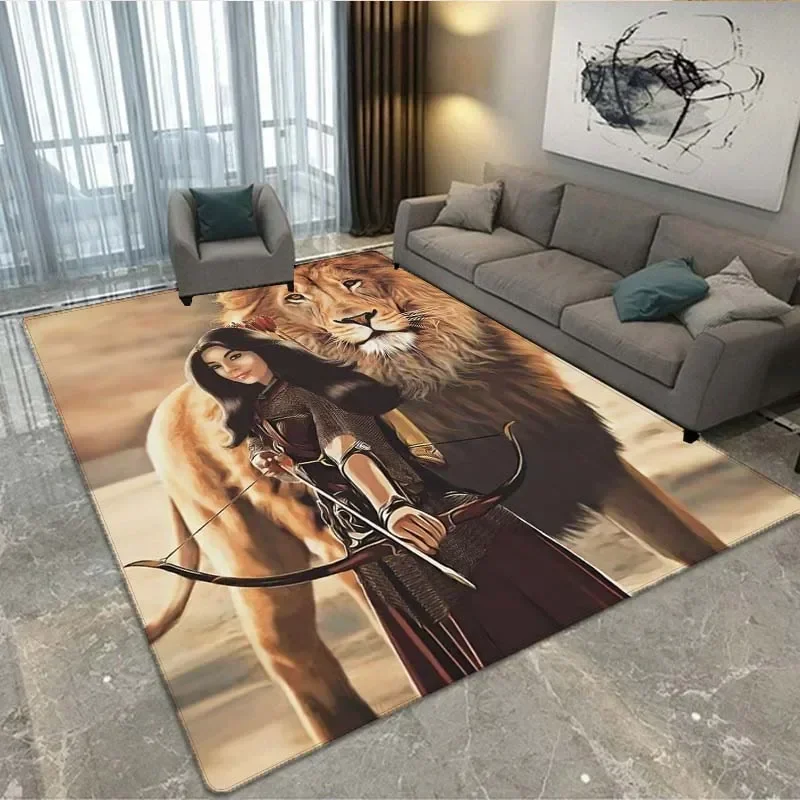 3D animal theme area rug, universal door mat decorative rug for living room bedroom sofa, children's game non-slip floor mat