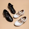 Fashion Girl Princess Shoes Comfor Kids Leather Shoes Anti Slip Girls' Shoes Soft Soled Child Shoe Simple Girls Leather Shoe 1