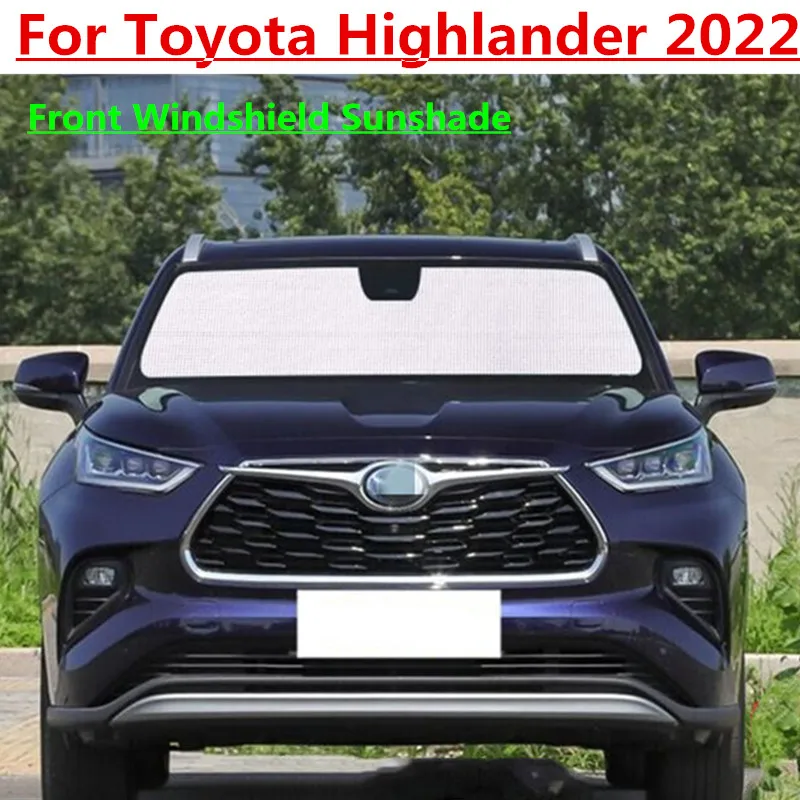 

Front Windshield Thick Privacy Interior Sunshade Aluminum Foil UV Protection For Toyota Highlander 2022