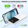 Power Bank Battery Pack Portable Charger, 10000mAh, PD 22.5W, Slim Design, 3 Outputs & 2 Inputs with LCD Display 1