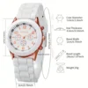 14 piece women's fashionable quartz watch set - candy colored silicone strap, digital display, 5