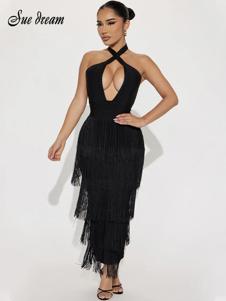 sexy-tassel-halter-party-dress-women-black-backless-hollow-out-bodycon-for-women-elegant-dress-vestidos