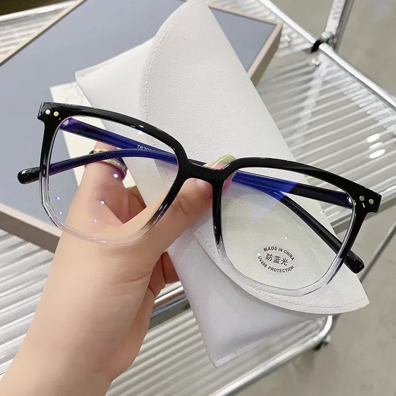 Women Stylish Oversized Reading Glasses Unisex Large Frame HD Lens Eyeglasses New Fashion Square Far Sight Eyewear for Female 3