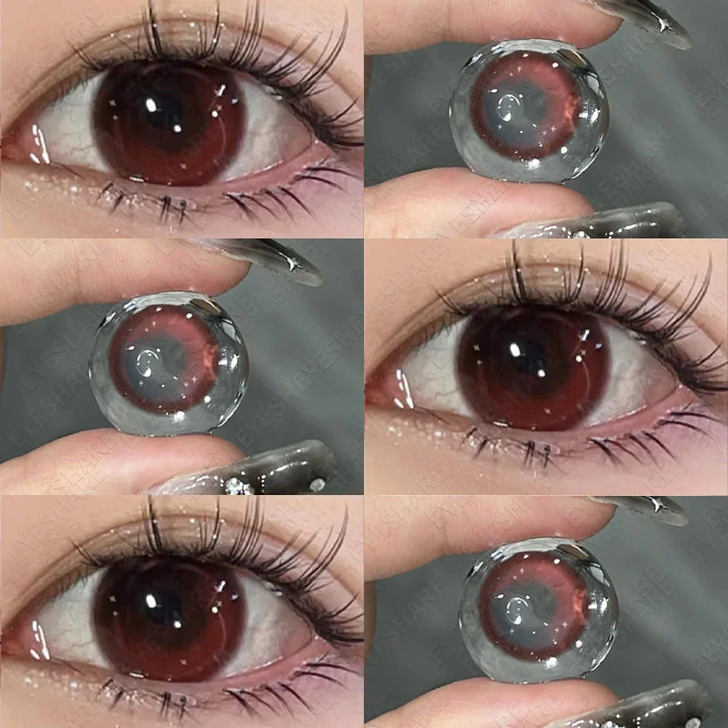 EYESHARE 1 Pair New Colored Contact Lenses for Eyes Brown Lenses Gray Contacts Blue Lenses Big Eye Lenses Natural Fashion Lenses