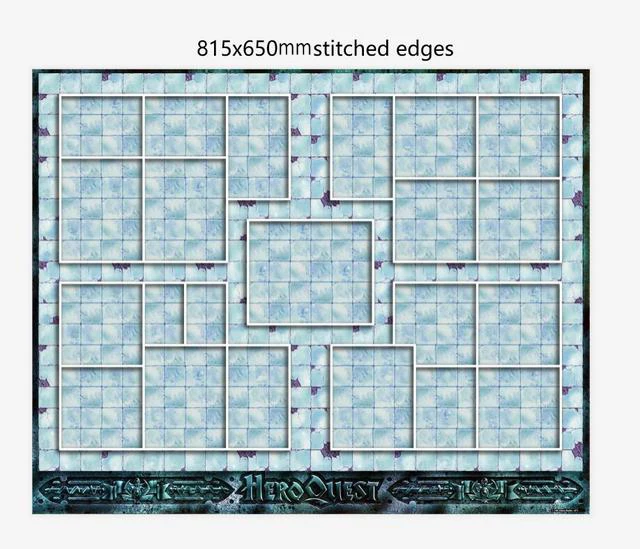 Custom Big Playmat HeroQuest with Stitched Edges (Locked Edges Big