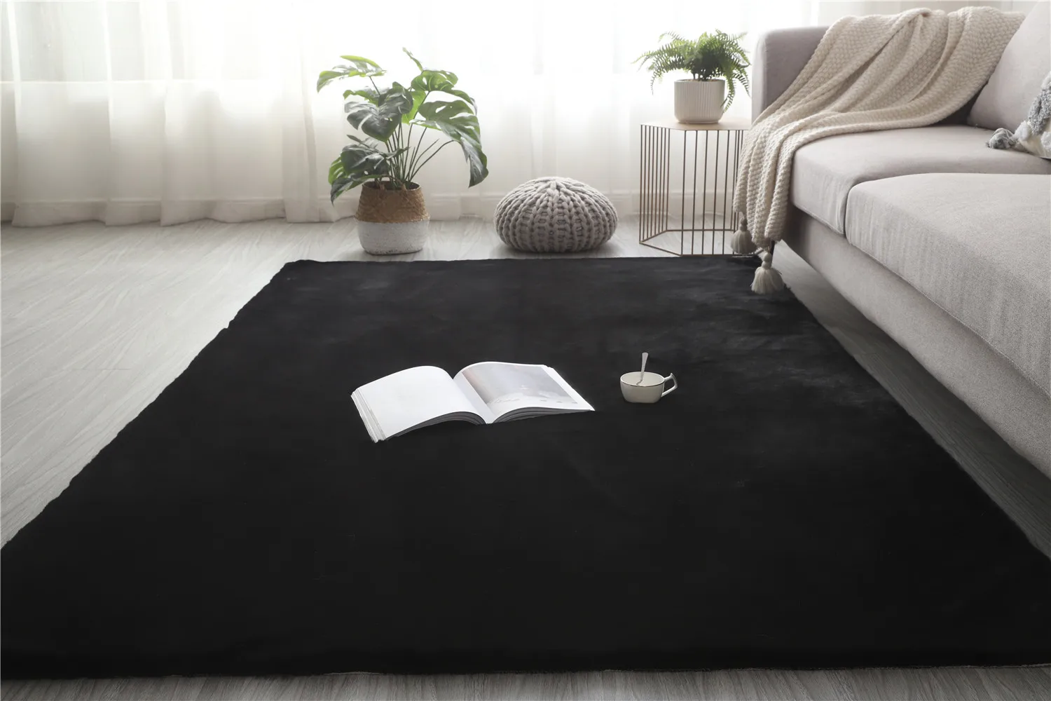 Super Soft Faux Rabbit Fur Rug Faux Rabbit Fur Rug Fluffy Sheepskin Area Rugs Carpets for Living Room Kids Room Nursery