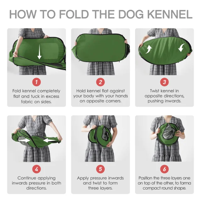 36 inch portable car seat kennel large dog bed pop up kennel cat kennel indoor and outdoor pet crate cat bed 6
