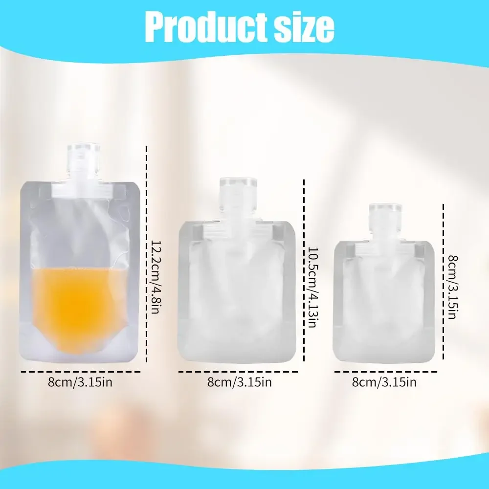 10Pcs 30/50/100ML Thickened Travel Subpackage Cosmetic Lotion Shower Gel Shampoo Portable Facial Cleanser Storage Organizer Bag 2