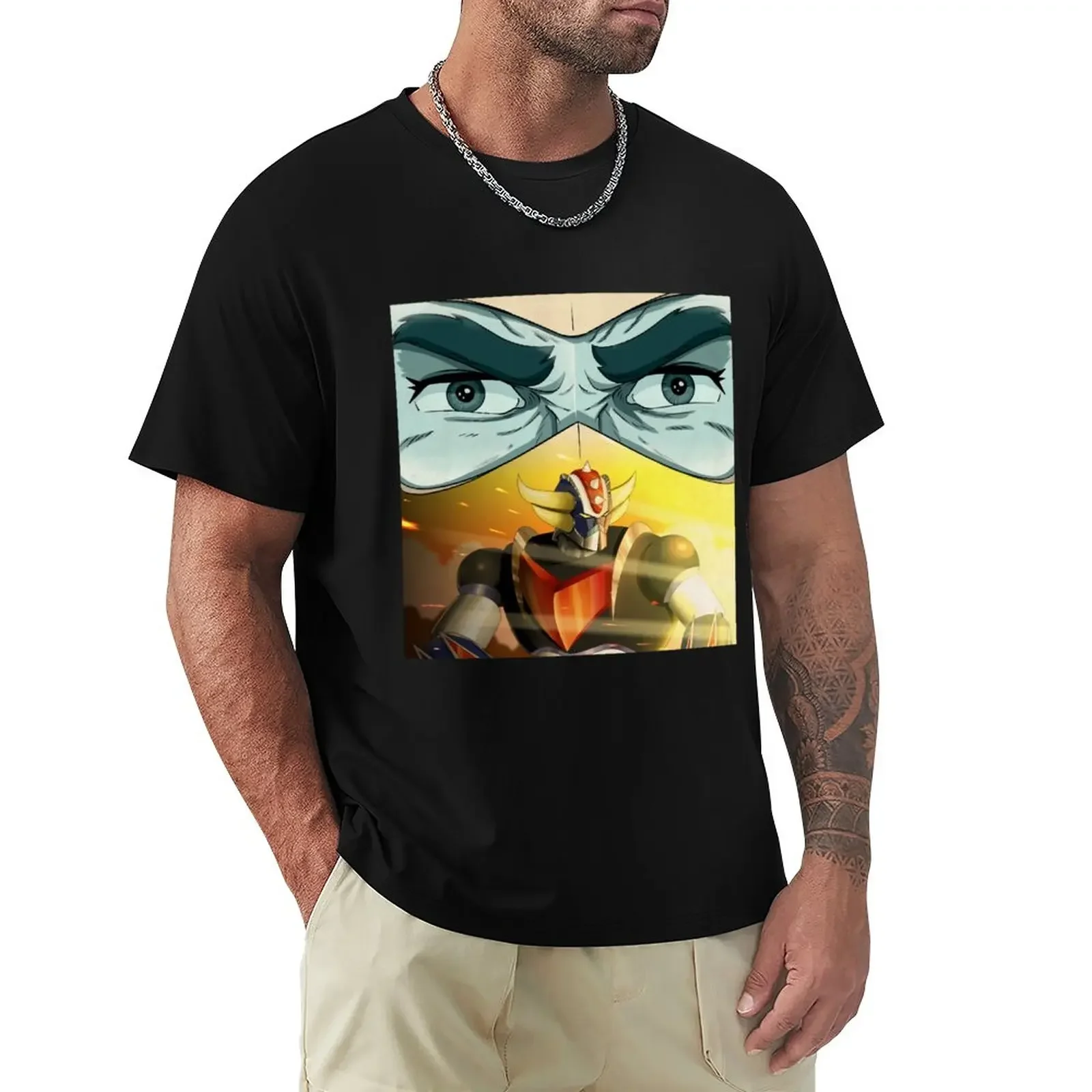 Goldrake Actarus T-Shirt Blanks Plain Anime Clothes Plain T-Shirt Uomo