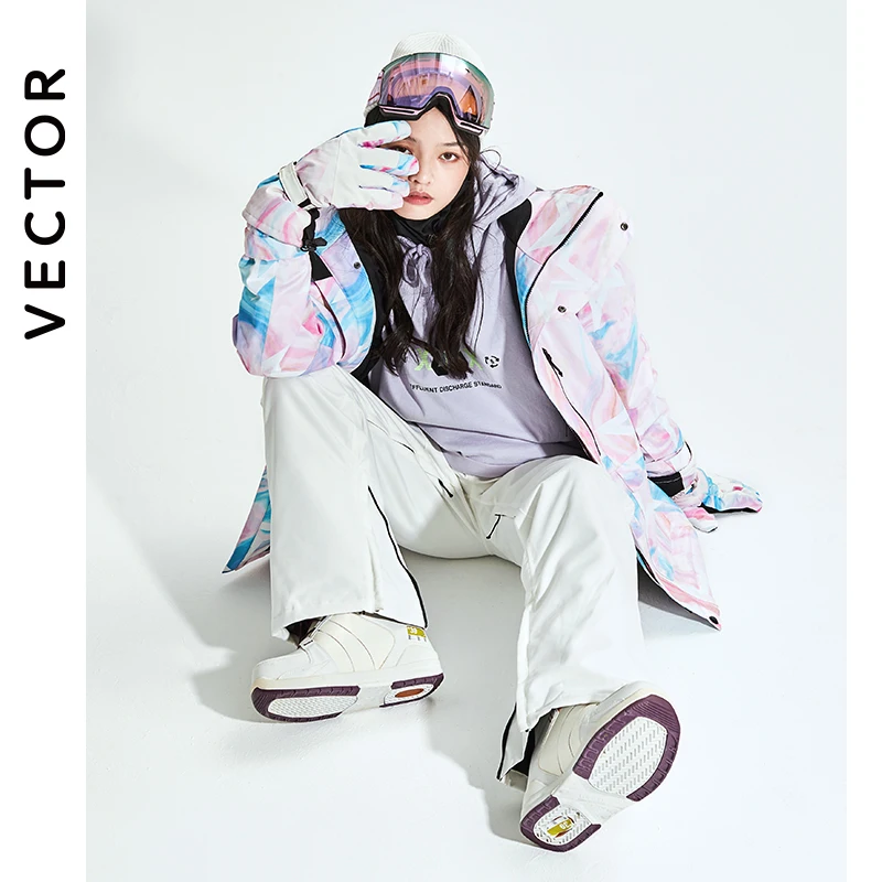 VECTOR Women Men Ski Jacket Ski Pants Winter Warm Windproof Waterproof Outdoor Sports Snowboard Coat Trousers ski jacket women ski pants
