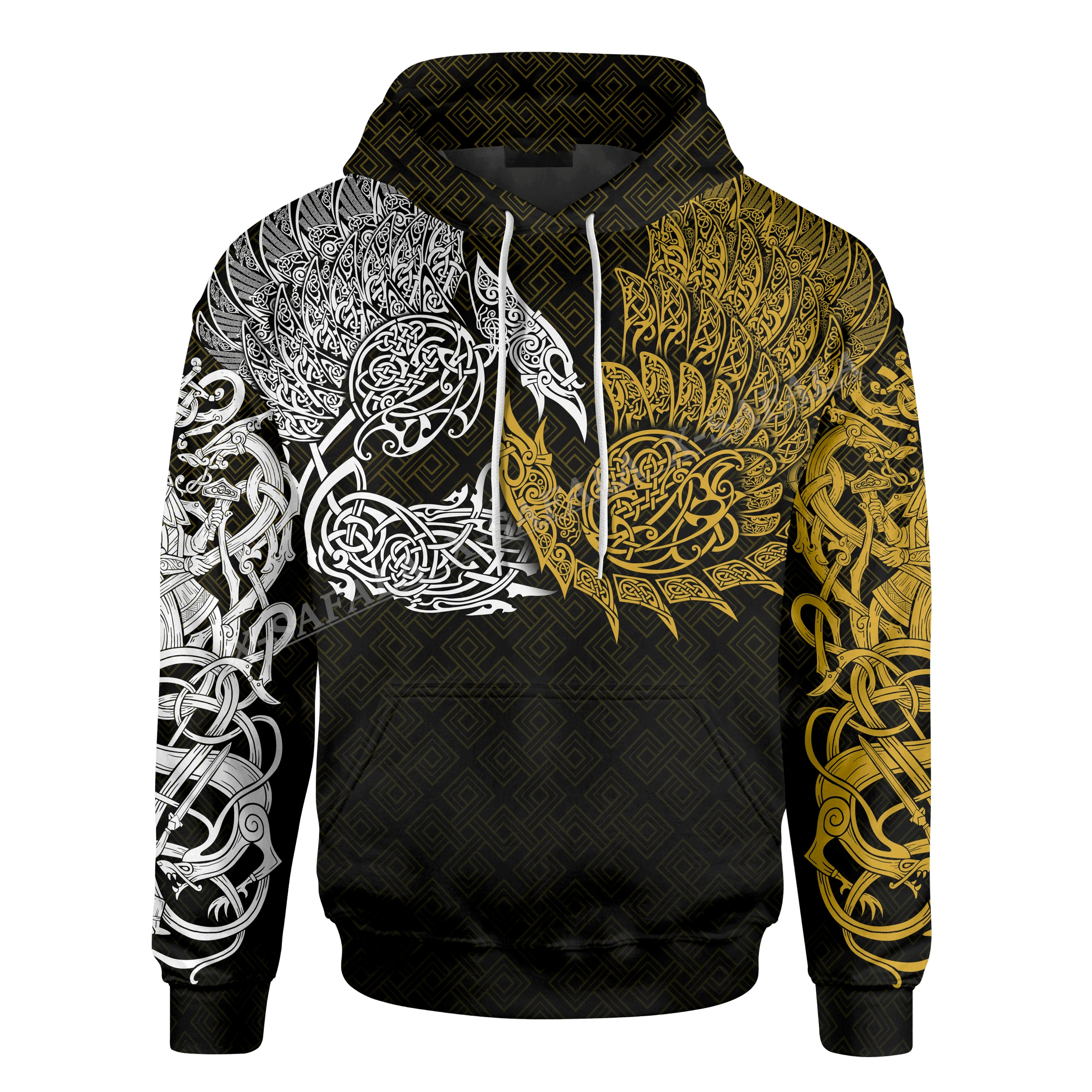 

God Munin Hugin Odin Raven Tattoo Pattern 3D Printed Hoodie Men Pullover Sweatshirt Jersey Jumper High Quality BREATHABLE