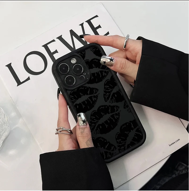 Silicone Soft Phone Case with Sexy Girl Lips Design