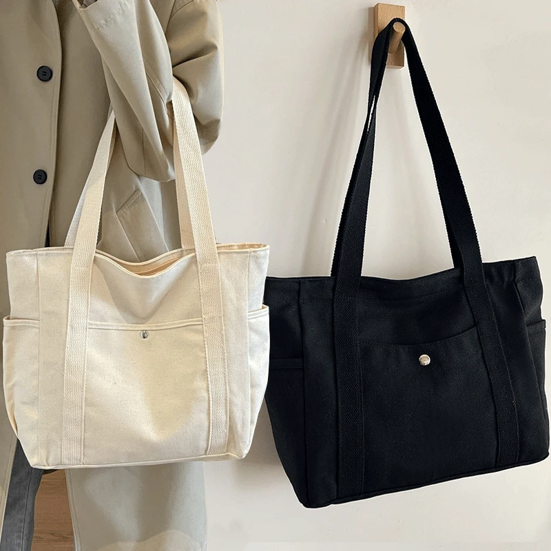 

Вместительная женская сумка через плечо, Холщовая Сумка-тоут, сумка-мессенджер для студентов, 2024, женские ручные сумки, женская сумка для покупок