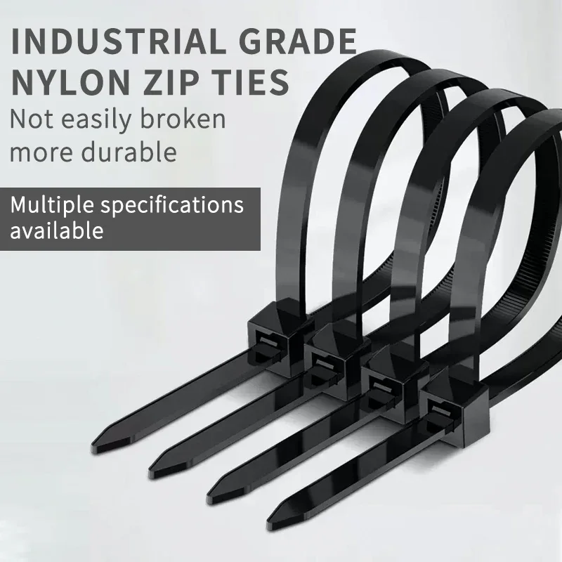 Nylon Cable Ties Self-locking Plastic Wire Zip Ties Set Kit Cable 3*100 3*150 4*200 Fasteners Hardware Tie
