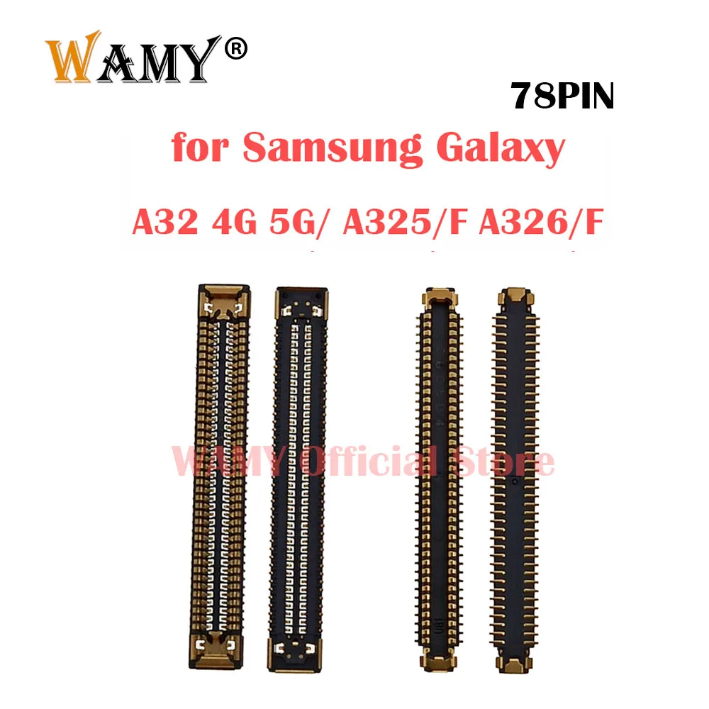 

10Pcs 78Pin USB Charger Charging Port FPC Connector On Board For Samsung Galaxy A32 A325 A326 A42 5G A42 A426 A426B