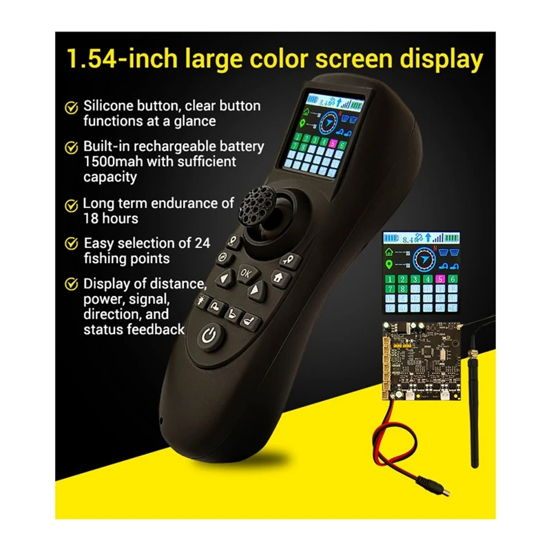 FPV Receiver Single-Hand Remote Controller 6-12V Receiver Board GPS Control Plastic For RC Bait Boat
