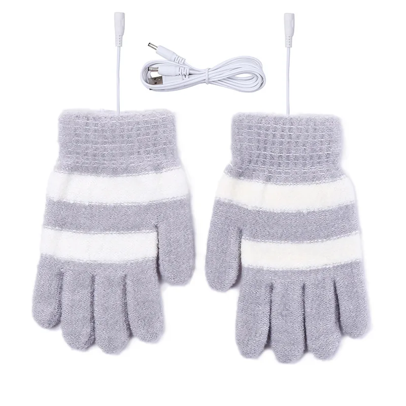 Winter Heated Warming Gloves Cycling Warm Knitted Gloves USB Electric Heating Skiing Women Men Special