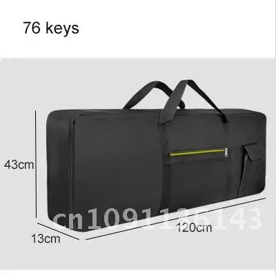 61/76/88 Keyboard Gig Bag with Durable Piano Waterproof Cloth Case K026 Cotton Padded Oxford 10mm 600D Portable