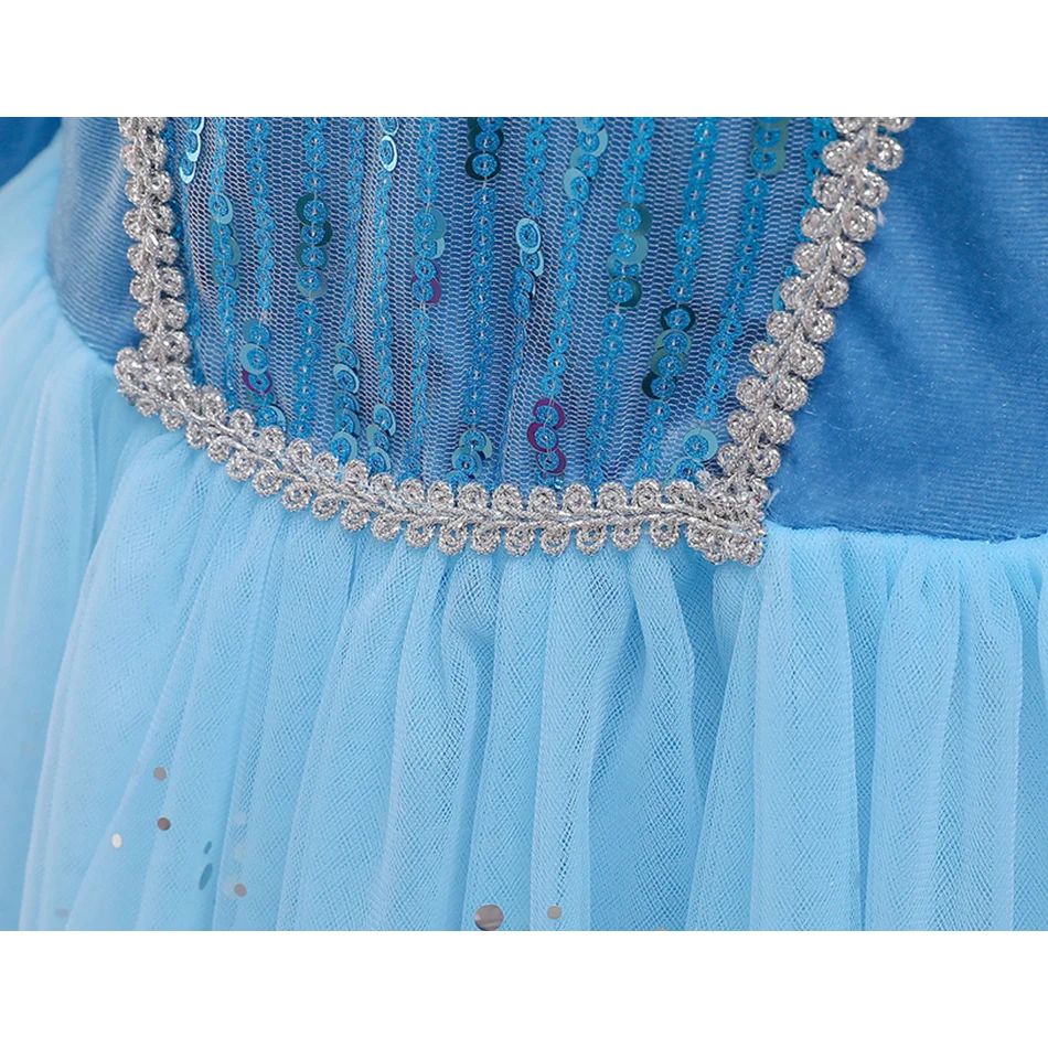 Abito Fantasia Poliestere Per Bambini Vestito Da Principessa Bambina ELSA \u0026  ANNA - Costume Regina Delle Nevi Per Halloween E Carnevale Vestito Frozen  Bambina, image size:950x950