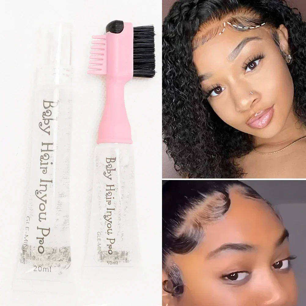 1Pc Eco Styling Gel Transparent Hair Fixer Edge Control For Baby Hair Edge Brush With Gel Styling Gel For African Hair 2