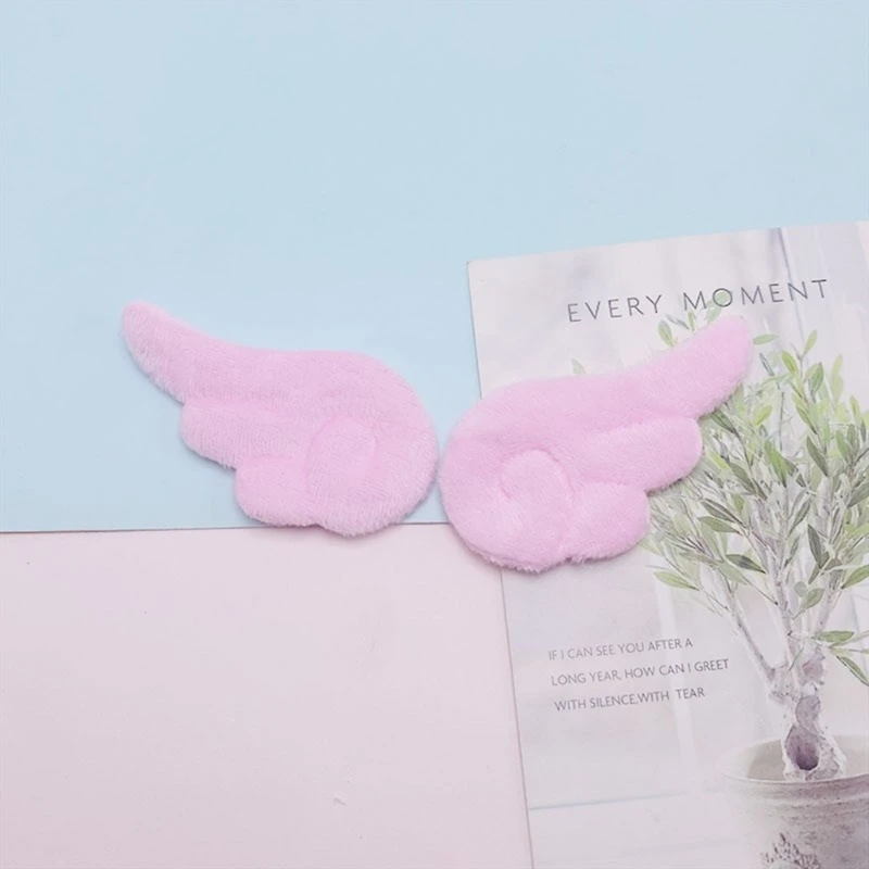 10pcs Plush Angel Wing DIY Hair Clip Accessories for Clothing &Keychain wing appliques