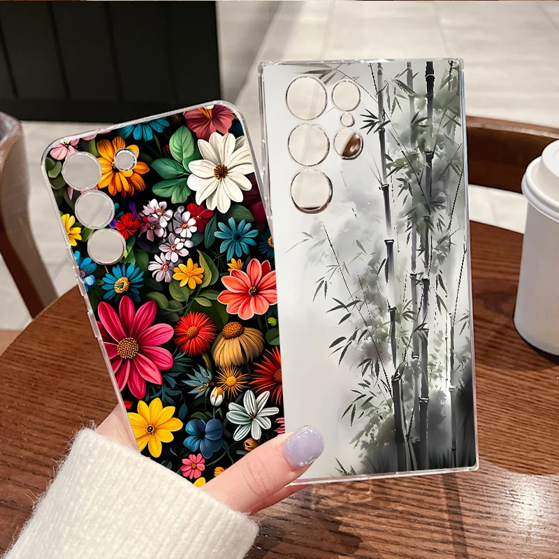 Floral Artistic Soft TPU Phone Case Cover
