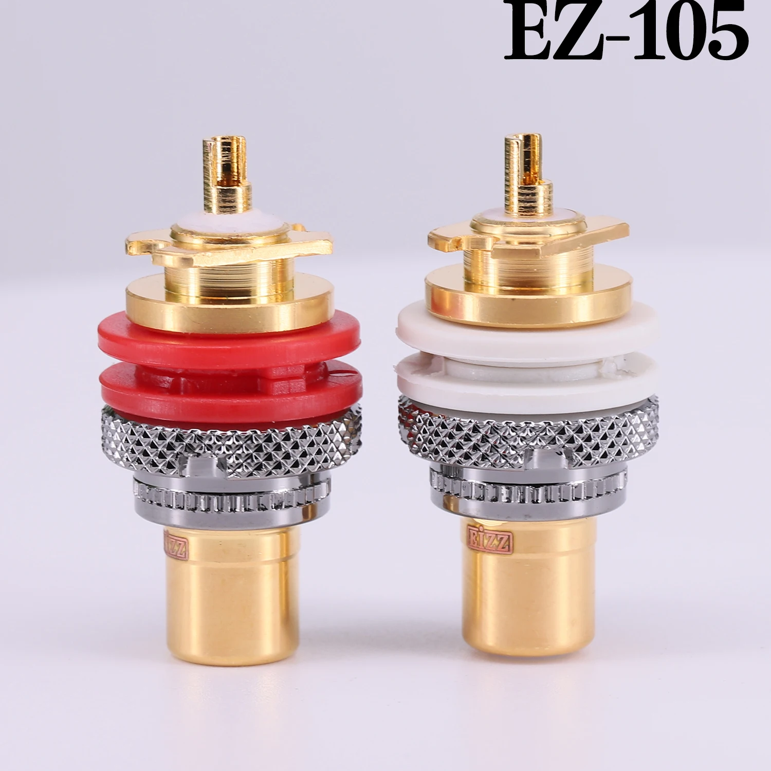 Eizz-high End Fêmea Rca Jack Conector de Soquete Adaptador de Latão Banhado a Ouro 24k Hifi Áudio Vídeo tv cd Amp Painel Chassis Pcs - Image 2