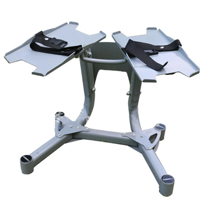 Support D'haltères Réglable 220 LBS, Pour Haltères Type 552/1090, Avec Roues - Gris